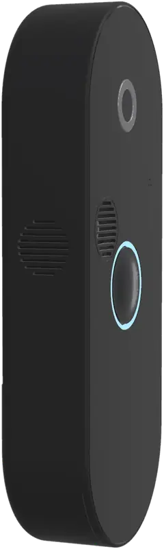 DoorCam seen from the side, showing its slim 39 mm profile
